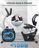 Kawnina Recumbent Exercise Bike, Recumbent Bike for Home with Smart Workout APP - Recumbent Bikes with Ergonomic Backrest and Comfort Seat, 420LBS Weight Capacity, Larger Backlit Display