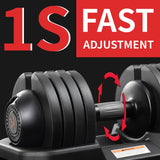 BOCHPOWER Adjustable Dumbbells Set of 2,Free Weights Dumbbells Set,52 lbs pair for Men/Women Gym Equipment for Home Strength Training Equipment(2 Box)