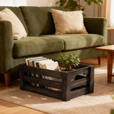 HFYFYXGS Wooden Storage Crates Set of 3 Nesting Wooden Box for Home Decor