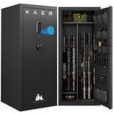 20 Biometric Gun Safe for Home Tactical Reserve Fits Up to 51" Scoped Rifles,Dual-Direction Adjustable Gun Rack, Customizable Interior Layout & Ammo Storage Cabinet with Tactical Door Organizer