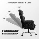 Big and Tall Office Chair, Flip Armrests for Pets & Cross Legged Sitting