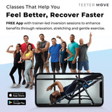 Teeter FitSpine X1 Inversion Table, Decompression Surface for Full-Body Stretch, Ergo Embrace Ankle Supports, Integrated Accessories, UL Safety Certified, Heavy-Duty 300 lb Capacity Teeter