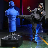 Punching Dummy, Durable Silicone Punching Bag with Large Stable Base for Adults & Kids, Freestanding Training Target for Boxing, Taekwondo, MMA, Home Gym(Blue)