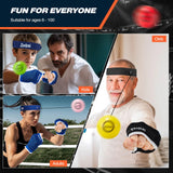 Zovbrei Ultimate Boxing Reflex Ball Set 4Reaction Balls Train Hand Eye Coordination Punching Speed Agility Focus & Reflexes