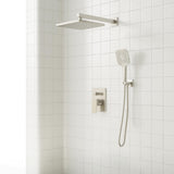 Gabrylly Shower System, Wall Mounted Shower Faucets Sets Complete for Bathroom with High Pressure 10" Rain Shower head and 3-Setting Handheld Shower Head Set, 2 Way Shower Valve Kit, Brushed Nickel