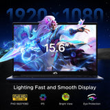 NIMO 15.6" AI-Creator-Laptop, 6-Core AMD R5-6600H 32GB RAM 1TB SSD (Beat i7 1355U up to 4.5GHz) Radeon 660M, FHD IPS 100W Fast PD for Video Editing, Multitasking, Remote Work & Study, 2-Yr Warranty