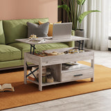 WLIVE Lift Top Coffee Table for Living Room/Dining/Office, Grey