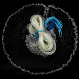 15ft Radius Large American Saltwater Fishing Cast Net 5/8 Inches Mesh Size Lucky Monet