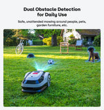 RoboUP Raccoon 2 SE Robot Mower with 24Pcs Blades, Auto Mapping Robotic Lawnmower for 0.15 Acre with APP Control, Vision Navigation with AI Obstacle Avoidance, Ideal Robot Mower for Small Lawns