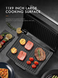 Yabano Panini Press Grill, Gourmet Sandwich Maker, Electric Indoor Grill with Non-Stick Cooking Plate and Removable Drip Tray, Easy to Clean, Stainless Steel