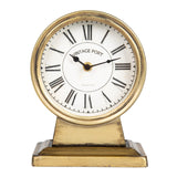 Creative Co-Op Decorative Metal Mantel Clock, Gold Finish