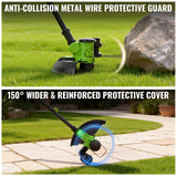 12" Cordless Weed Wacker String Trimmer, 20V Battery Powered Grass Trimmer & Edger 2-in-1, Electric Weed Wacker with 2×5.0Ah Batteries and 8 Pcs Spools, Lightweight Edger Lawn Tool for Yard & Garden