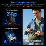 LAGENIO Eagle Pro Mini 5G Rugged Smartphone for Live Streaming Without Wi-Fi, 4K Action Camera, Android 16, 36GB+256GB/1TB, Image Stabilization, 4.0" Display, Dual SIM, NFC, IP69K, Black