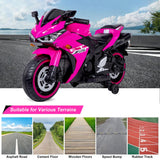 12V Electric Ride On Motorcycle for Kids, Training Wheels, Full Hand Drive Motorbike Toy, Perfect for Boys and Girls (3-8 Yrs) (Pink)
