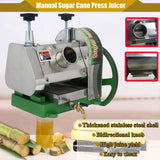 HayWHNKN Manual Sugar Cane Juicer 3 Rollers Sugar Cane Juice Extractor Sugarcane Press Juicer 2.36IN Inlet High Juicing Rate Sugarcane Press Machine with 2 Peeling Knives, 10.6IN Crank Wheel
