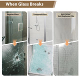 EASYWORC Frameless Glass Shower Door, 55-60" W x 76" H Sliding Frameless Shower Door, 1/4''(6mm) SGCC Tempered Glass, Explosion-Proof Film Nano Coating, Stainless Steel Hardware, Matte Black