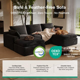 Novilla 104.3" Modular Cloud Couch, Modern Sectional Sofa with Smarts Coil® Support