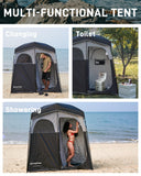 KingCamp Shower Tent, Portable Privacy Tent Outdoor Camping 1/2 Room Toilet Tents with Shower Bag & Dressing Room for Travel Beach Tailgate