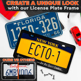 Anime License Plate Frame - 12.2x6.3 Aluminum License Plate Frame Funny with Sleek Matte Black Finish, Standard US/Canada Fit, Screws & Clips Included - Anime Car Accessories for Cars, Trucks & SUVs