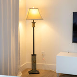 Sunnydaze Timeless Abode Slate 3-Piece Floor and Table Lamp Set - Matching Indoor Stone Lamp Set of 3 - Plug-in Electric - Bulb Included