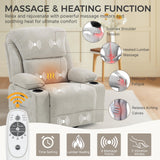 BRTHORY Electric Power Recliner, Nursery Rocking Chair with Glider & Swivel