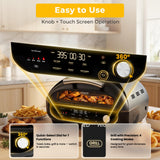 Candy Indoor Grill & Air Fryer with Ceramic Accessories, 500°F Max, 7-IN-1 Digital Display, 5.2 QT Electric Low Smoke, 1500W