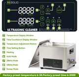 U.S. Solid 3L Ultrasonic Cleaner - 28/40kHz Dual-Frequency Digital Ultrasonic Cleaning Machine with Heater, Timer, and Degas Function