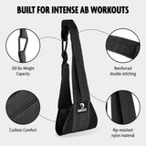 DMoose Fitness Hanging Ab Straps for Pull Up Bar & Core Strength Training - Thick Padded Arm Strap for Ab Swing with 2 Rust-Resistant Carabiners - Pull Up Straps for Abs Workout at Home and Gym (Pair) DMoose Fitness