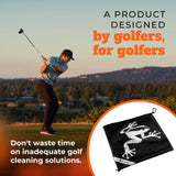 Frogger Amphibian 2-in-1 Golf Towel with Wet and Dry Technology, Black