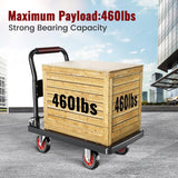 Push Cart Dolly | 660 lbs. Capacity Moving Platform Hand Truck | Heavy Duty Space Saving Collapsible