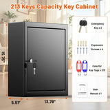 Broynix 213 Position Wall Mounted Key Lock Box, Key Cabinet with Drop Slot