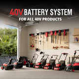 PowerSmart 40V 17" Cordless Lawn Mower, 3-in-1 Brushless Push Lawn Mower with 4.0Ah Battery & Charger
