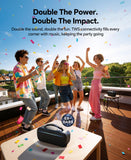 dbsono Portable Bluetooth Speaker Wireless: 100W(Peak) SoundPulse 2.0 with BassBoost, Waterproof Loud Party Speakers, Unlimited Pairing, TWS for Outdoor/Indoor, Beach Vacation Essential, Black