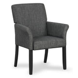 GIANTEX Office Waiting Room Chairs, Fabric Executive Guest Chair, Upholstered Reception Chair with Padded Arms, Backrest, Wood Legs, Guest Chairs for Meeting Room, Conference Room Chairs