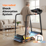 Lastforever Walking Treadmill with Extended Handrails & Bidirectional Belt, 2.5HP Quiet Motor, 0.5–6 MPH, 310 lbs Capacity, Compact Treadmill for Home Seniors