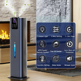 Smart Humidifiers Large Room Bedroom Home, 2.11Gal(8L) Quiet Top Fill Cool Mist Humidifier, Smart App & Remote Control, 3 Speed Humidifier with 360° Nozzle, Humidity Setting for Baby Office(Blue)