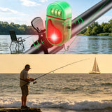 naxepantry 4Pcs Fishing Bite Alarm, Sensitive Electronic Fishing Alarms Indicator, Sound Bite Alert Bell with LED Lights