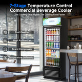 BODEGACOOLER Beverage Refrigerator, 321L/339 Qt Commercial Refrigerator For Kitchen, Home,Office and Garage, 300 Cans & 160 Bottles