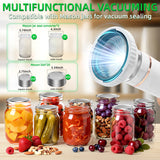Kelongn 3-IN-1 Compact Vacuum Sealer for Food with Reusable Bags & Mason Jar Kit, Ultra-long 100-minutes Vacuuming Time, 6X Freshness Keep for Home Kitchen RV Travel Seal Meal