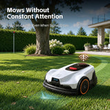 Proudeer DW3000 Wireless Robotic Lawn Mower, GPS RTK & AI Vision Navigation, up to 0.8 Acre Robot Mower with 3D Obstacle Avoidance, Auto Height, IPX6 Waterproof for Smart Home Yard Care