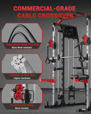 GarveeLife Smith Machine Home Gym All in One, 2200LBS Squat Rack Power Cage