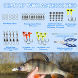 Fishing Lures Tackle Box Bass Kit, Including Animated Lure,Crankbaits,Spinnerbaits,Soft Plastic Worms, Topwater Lures,Hooks,Saltwater & Freshwater Fishing Gear for Bass,Trout, Salmon.