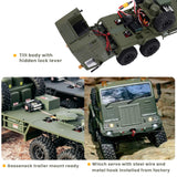 HOBBYPLUS Helidirect 1/18 RC Crawler CR18P Terranaut 8x8 RC Truck Remote Control Car w Full-Lock 8WD RTR Active All-Wheel Steering, 2-Speed Transmission, Recovery Winch, LED Lights (Green)