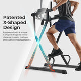 Sunny Health & Fitness Captain’s Chair Full Body Multi-functional Power Tower with Adjustable Pull-Up Bar, Rock-Climbing Grip, Dip Station, Push-Up Bar, Total Home Gym Strength Training - SF-XF922081
