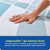 Sealy Dreamlife 14” Hybrid Mattress-in-a-Box, Queen, SealyComfort Gel Memory Foam, SealyResponsive Encased Coils, Machine Washable Cover