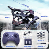 LIHBCAIYI Foam RC Airplane,Remote Control Planes with LED Lights Fighter Jet for Night Flights Outdoor 360° Flip & Spin Stunt Drone Toy for Beginner Adults