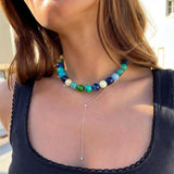 AGHTLZX Chunky Beaded Necklaces for Women