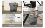 Ybmhome Steel Mesh Rectangular Open Top Waste Basket Bin Trash Can for Office Home 8x12x12 Inches 1103s (1, Black)