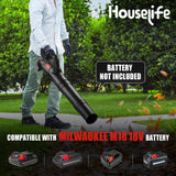 Ultra-Lightweight Cordless Leaf Blower Compatible with Milwaukee M18 Battery (Tool Only) - 400 CFM / 130 MPH, Battery Powered Handheld Blower for Quick Yard, Patio, Garage Cleanup