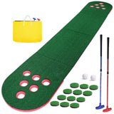 Golf Putting Game Set, Mini Golf Game Set with 2 Putters 2 Balls, 10 Feet Practice Putting Green Mat for Adults, Indoor Outdoor Backyard Party Game